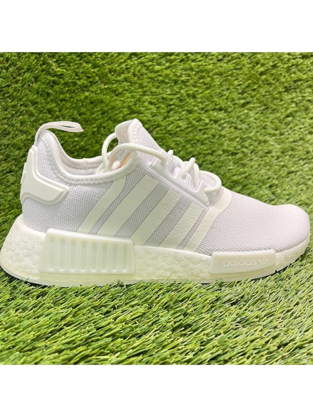 Adidas NMD_R1 Primeblue Womens Size 6.5 White Athletic Running Shoes Sneakers